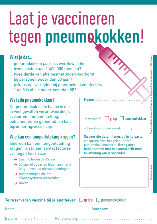 Vaccinatie Pneumokokken