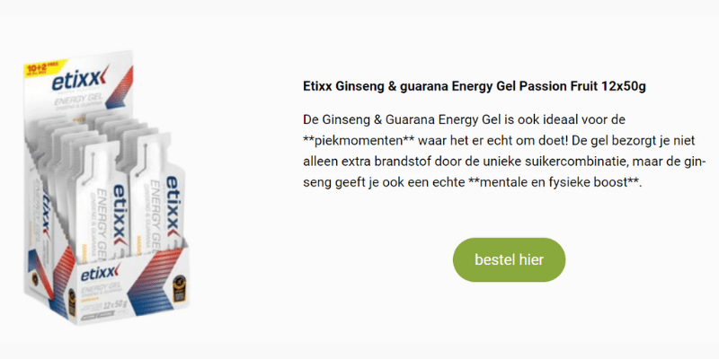 Etixx Ginseng&guarana Energy Gel Passion Fruit 12x50g