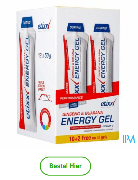 Etixx Ginseng&guarana Energy Gel Red Currant Cherry 12x50g