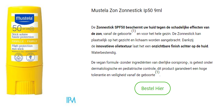Mustela Zon Zonnestick Ip50 9ml