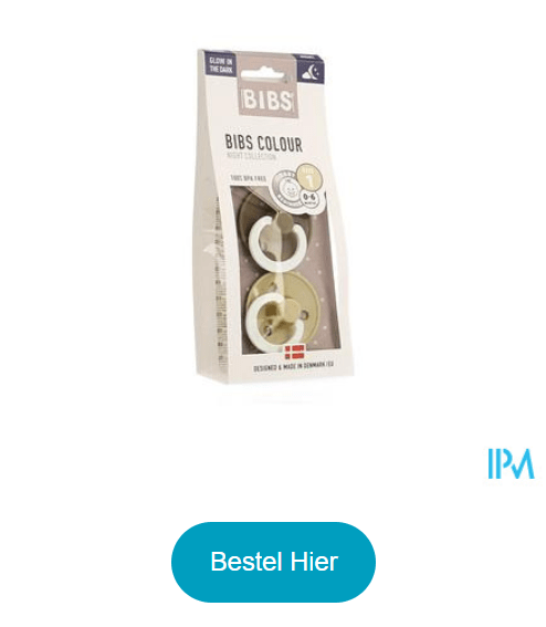 Bibs 1 Fopspeen Duo Glow In Dark Vanilla