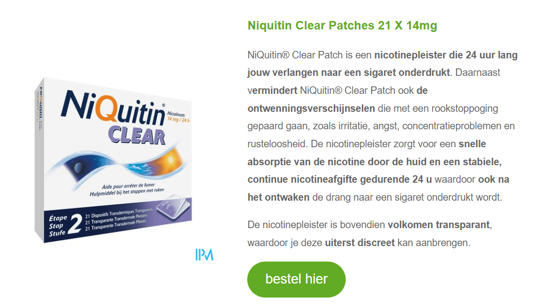 Niquitin Clear Patches 21 X 14mg