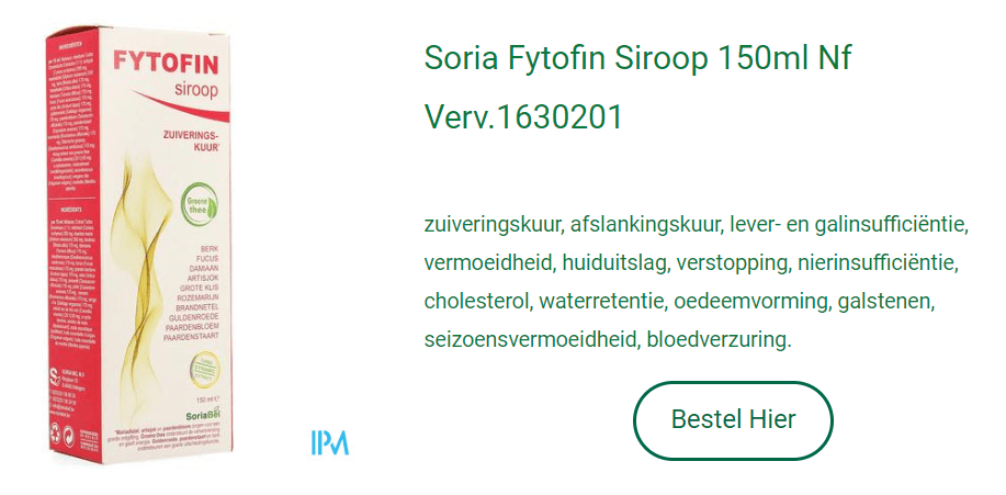 Soria Fytofin Siroop 150ml Nf Verv.1630201
