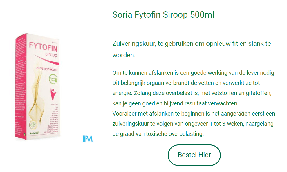 Soria Fytofin Siroop 500ml