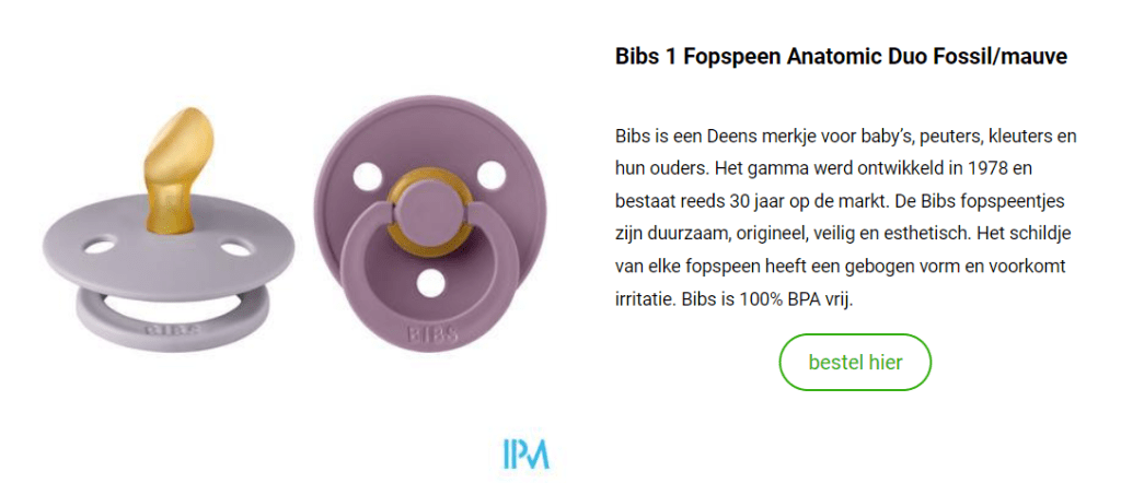 Bibs 1 Fopspeen Anatomic Duo Fossil