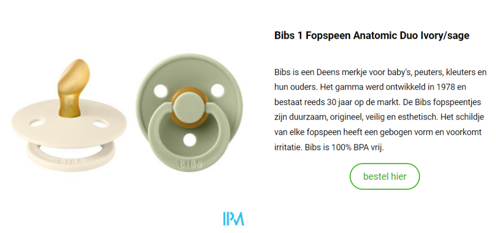 Bibs 1 Fopspeen Anatomic Duo Ivory