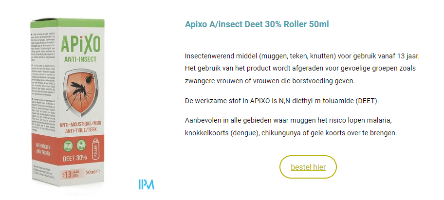 Apixo A Insect Deet 30% Roller 50ml