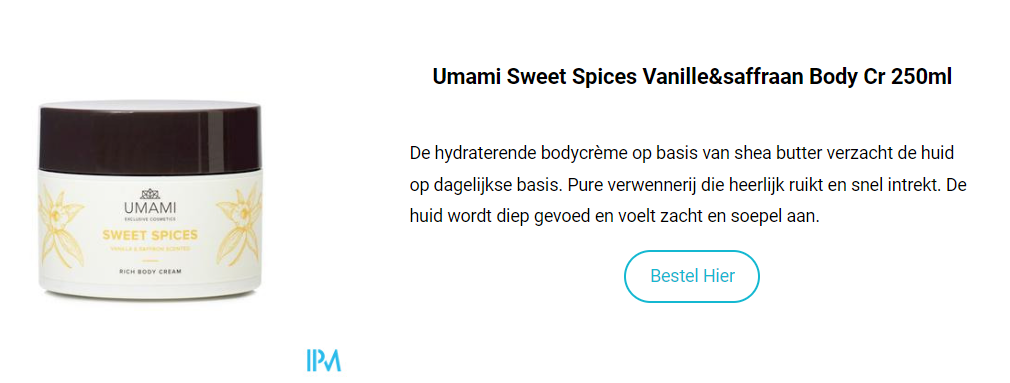 Umami Sweet Spices Vanille&saffraan Body Cr 250ml