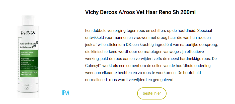 Vichy Dercos A Roos Vet Haar Reno Sh 200ml
